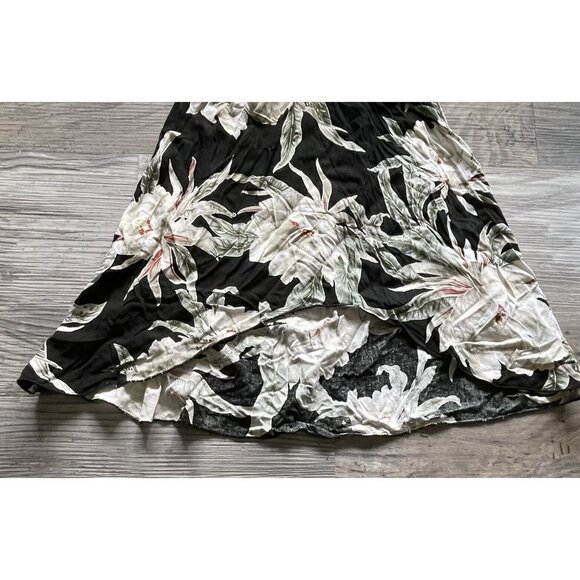 Little Girl’s Hula Hula Hawaii Black Floral Smocked Back Tie Sun Dress Size‎ 4 - Picture 4 of 8